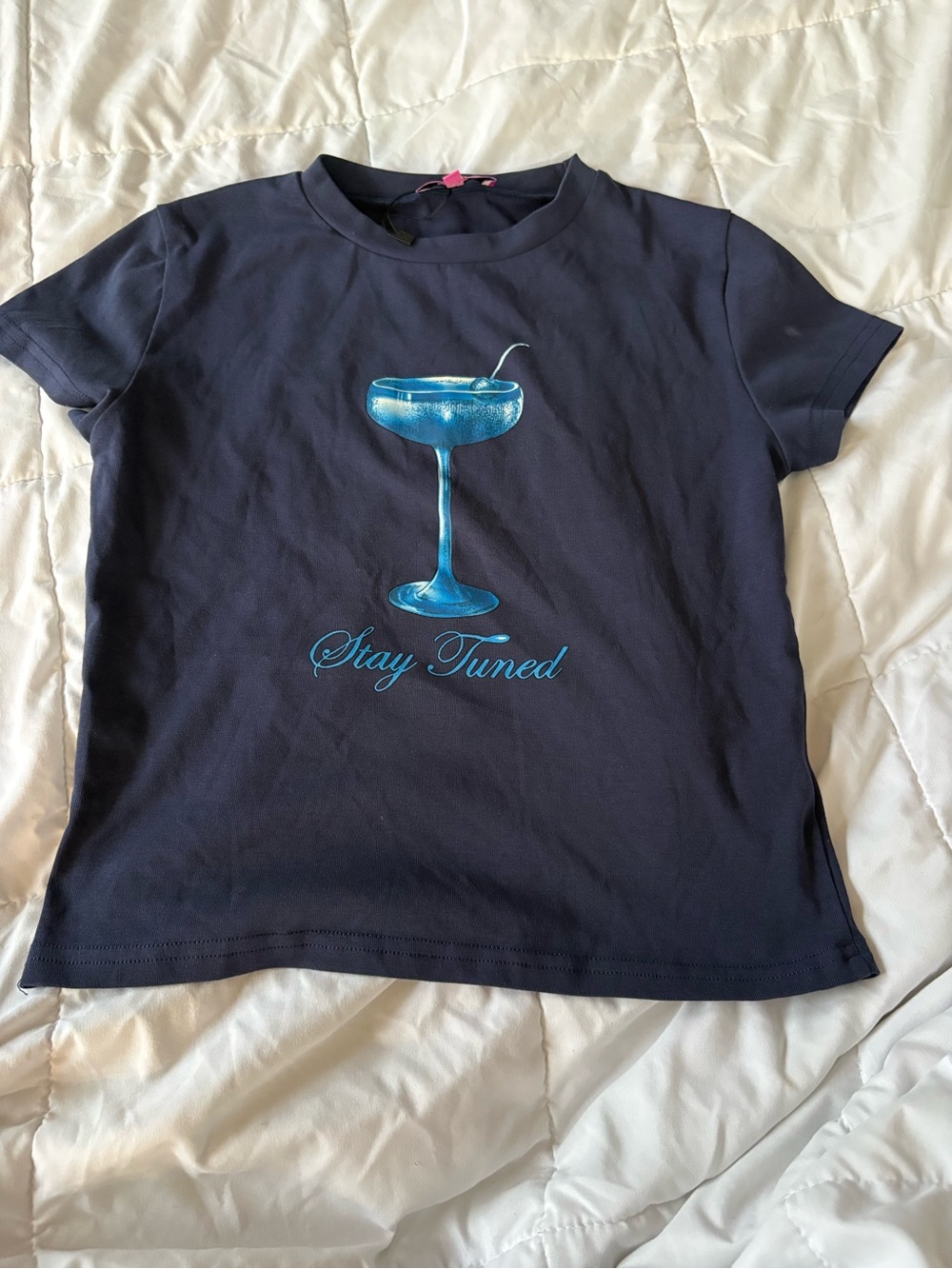 Edikted Navy Blue Martini Shirt